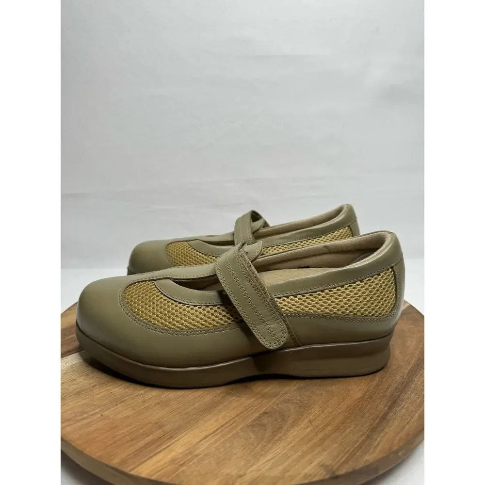 Drew Desiree Orthopedic Diabetic Shoe Women‎ Size 7.5M Taupe Adjustable 14385-77